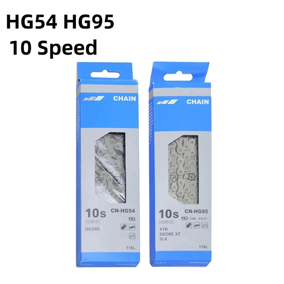 

Ultra-light Bicycle Chain HG54 HG95 10 Speed Bicycle Chain 116 Links Mountain Road Bicycle MTB Chain Replacement Parts