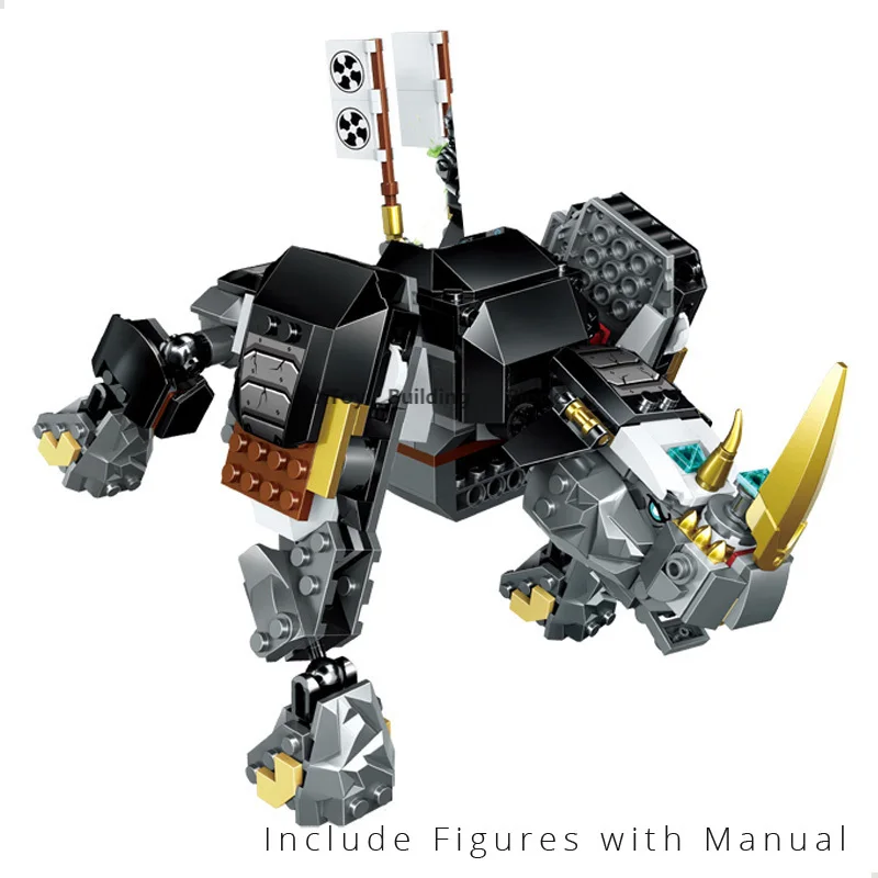 

New 2020 360pcs Zane's Mino Creature Rhinoceros Model Building Blocks 71719 Bricks Toys For Child Christmas Gift