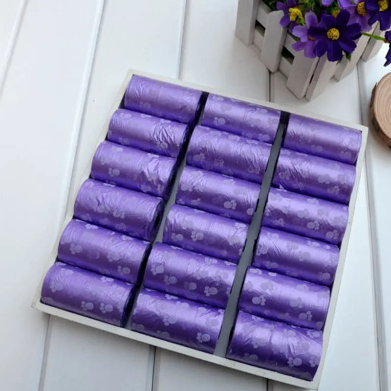 

10 Rolls Degradable Pet Dogs Cats Waste Poop Bag With Printing Doggy Bags B99