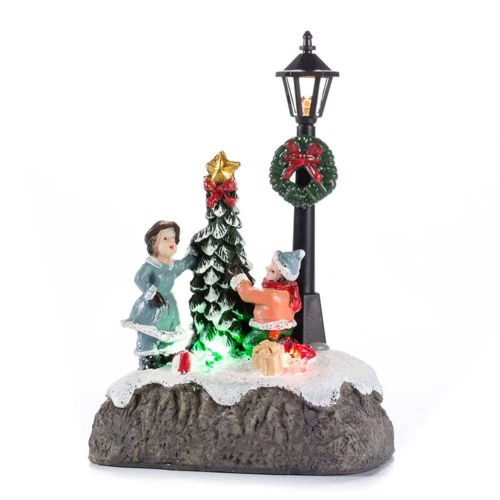Innodept12 светодиодное освещение Рождественская кукла Фигурка крошечные декорации