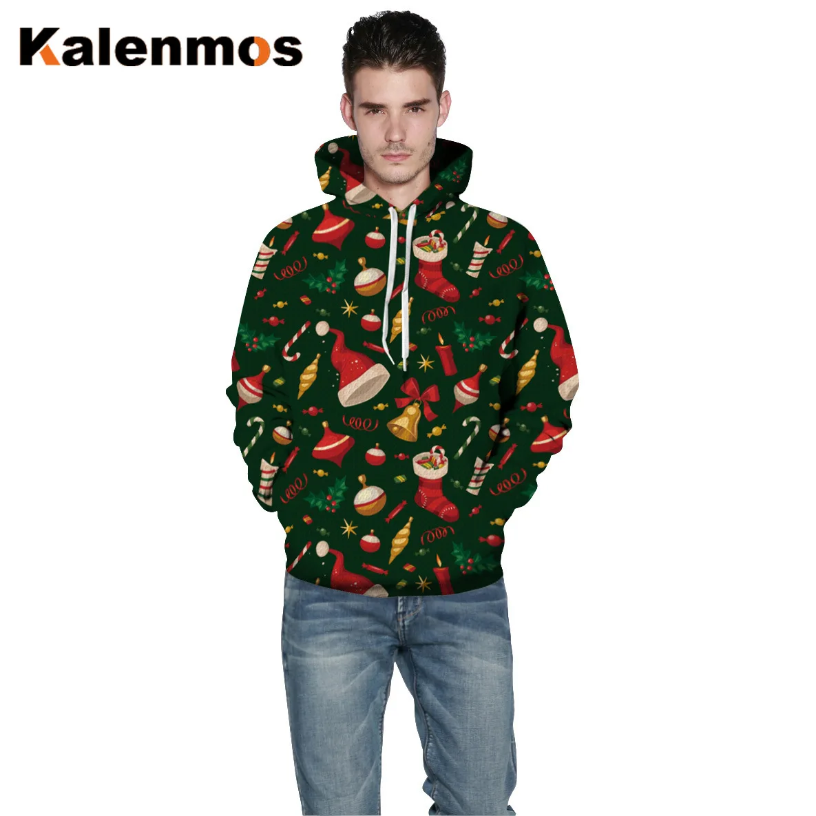 Унисекс пара рождественских толстовок для женщин и мужчин свитшоты принт