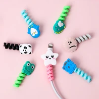 cartoon cable organizer cable winder anti breaking silicone protective sleeve cable organizer headphone holder