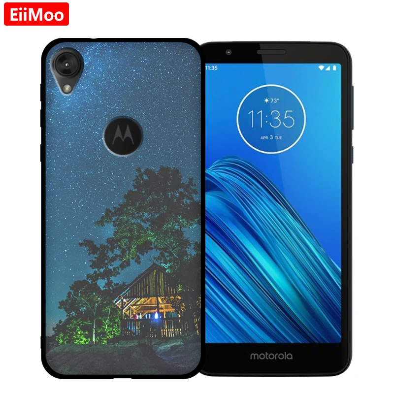 Мягкий силиконовый чехол EiiMoo для Motorola Moto E6 модель 2019 года Модный телефона E 6