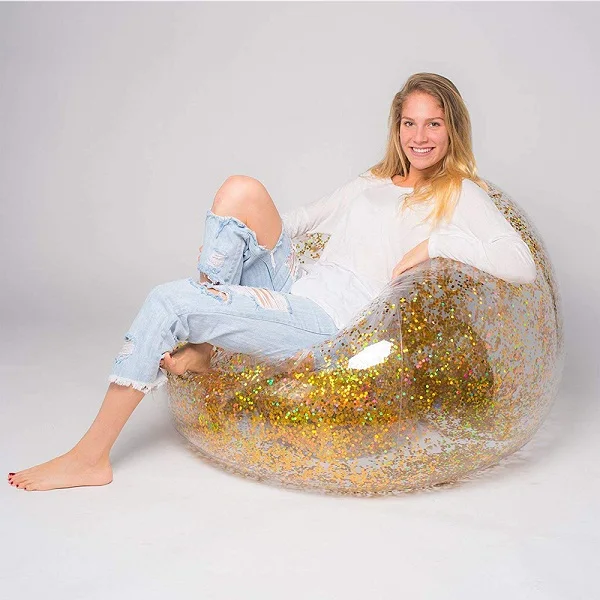 en Ucuz Moda şişme Sofa Süper Rahat Uyku Tulumu Kamp Taşınabilir Plaj Yatağı Plaj Yüzme Havuzu Parkı şezlong