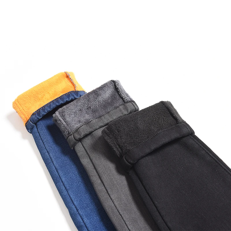 Jeans For Women Winter Plus Size 40 warm Velvet Thicken Skinny Jeans High waist ladies Stretch Denim Pencil Pants trousers