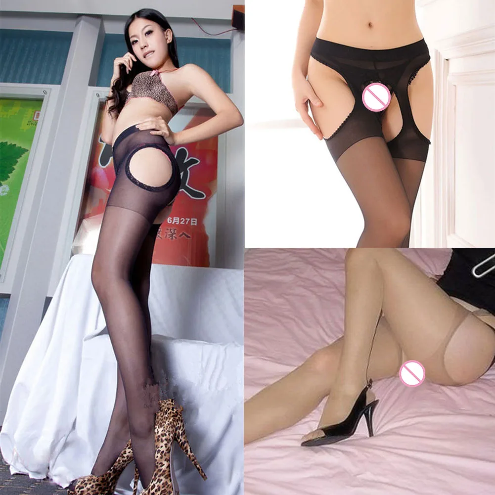 Новинка Лидер продаж прозрачные блестящие тонкие колготки женские черные