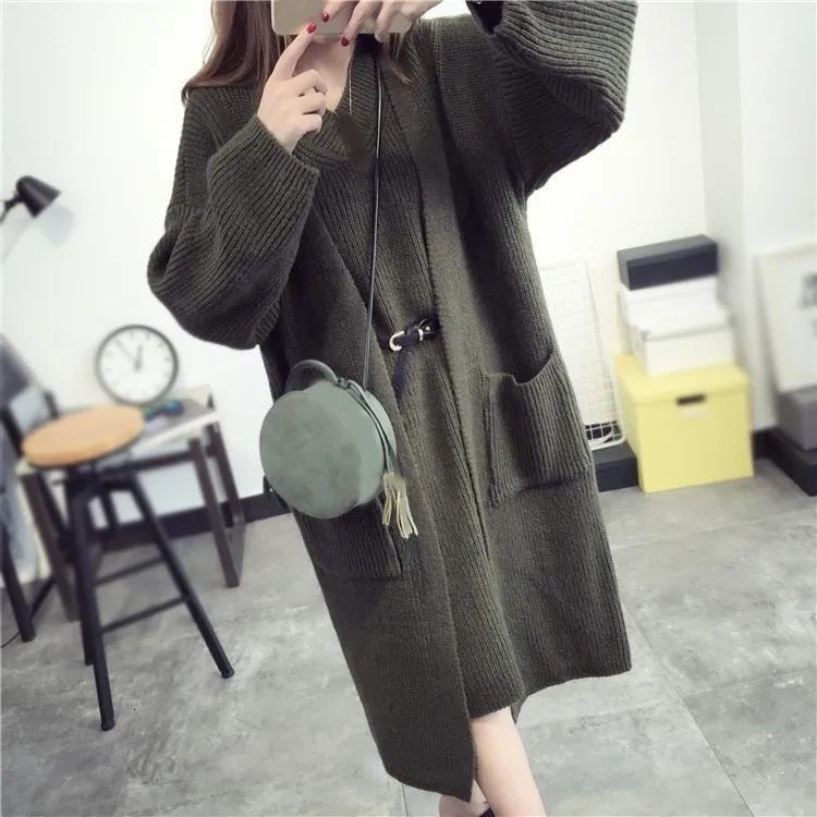 Осень-зима 2018 женское длинное платье-жилет кардиган свитер без рукавов