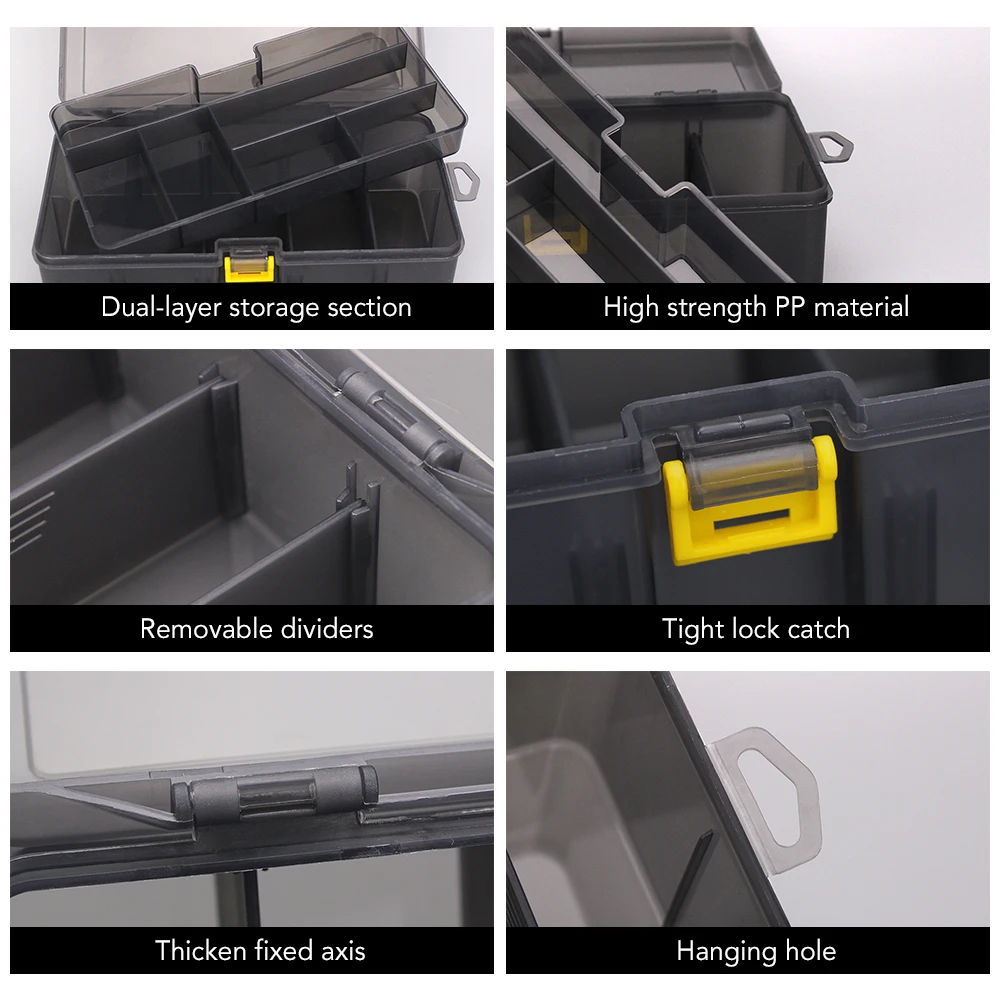

Fishing Double Layer Box Lure Case Portable Fishing Storage Bucket Waterproof Bait Box Fishing Tool Case Bait Container