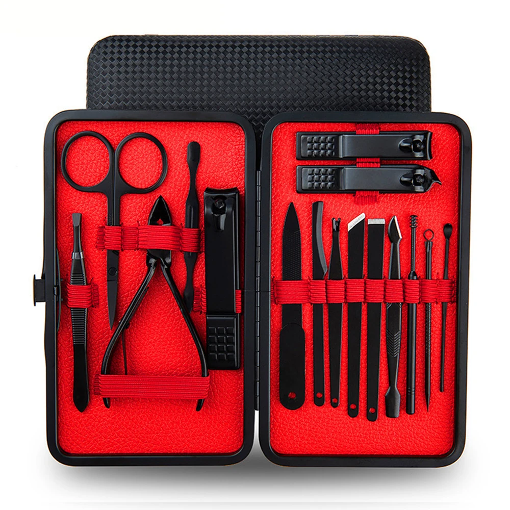 Набор для педикюра и кутикулы из нержавеющей стали 18 шт. профессиональный