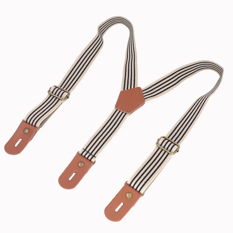 Детские кожаные подтяжки на кнопках эластичные регулируемые модные детские