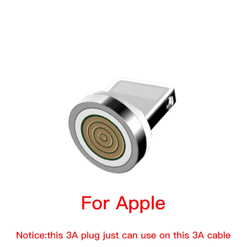 For iPhone Plug IONCT 3A Магнитный зарядный кабель для быстрой зарядки для iPhone Xiaomi samsung Android мобильный телефон магнит type C Micro USB кабель для передачи данных - Цвет: For iPhone Plug