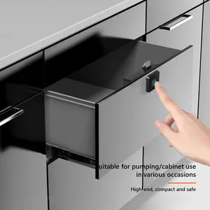 smart fingerprint lock anti theft electronic file storage cabinet keyless for furniture drawer box home office free global shipping