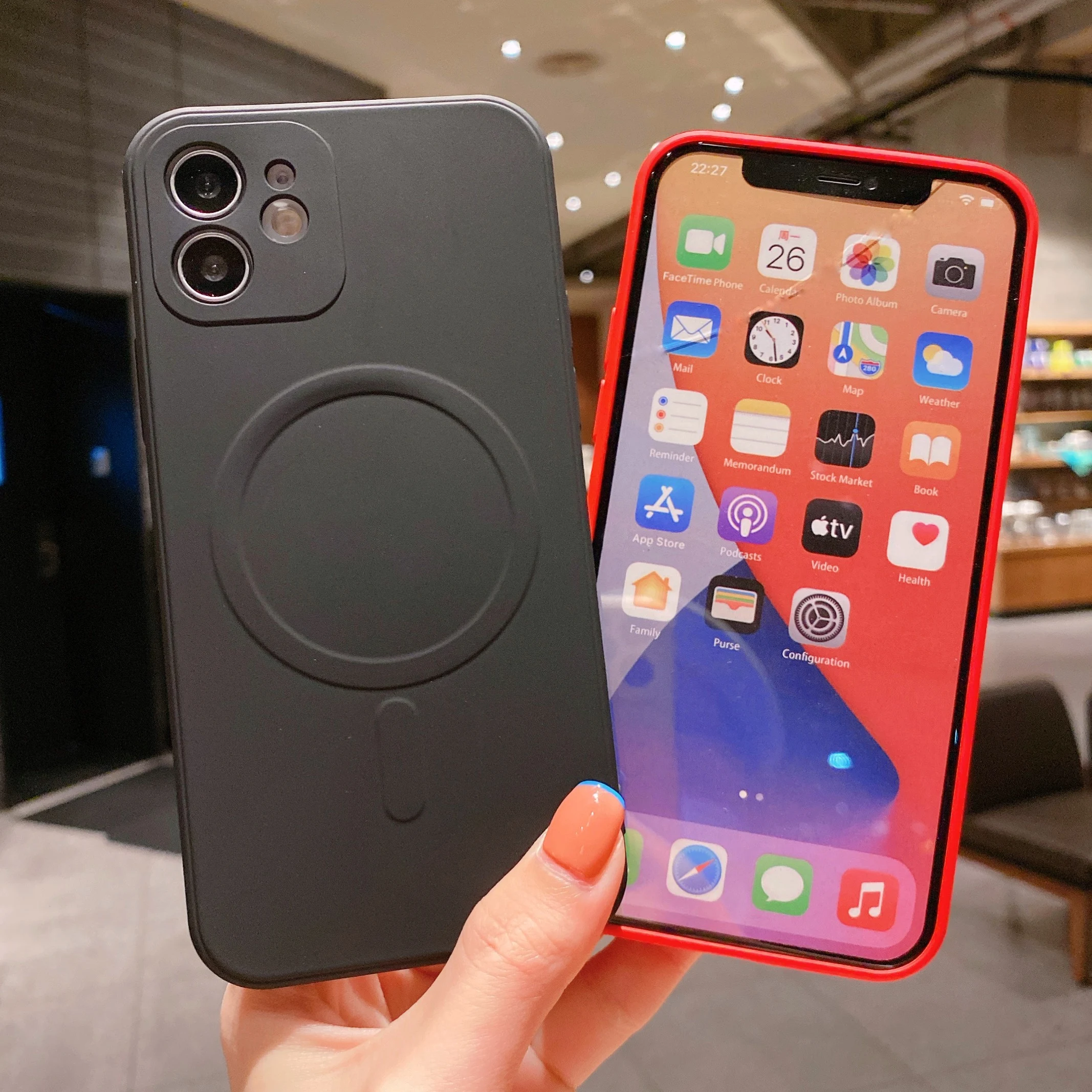 

Magnetic Original Liquid Silicone Case For iPhone 12 Pro Max Mini Wireless Cover For iPhone 11 ProMax For iPhone XR XSMAX 7 8 P