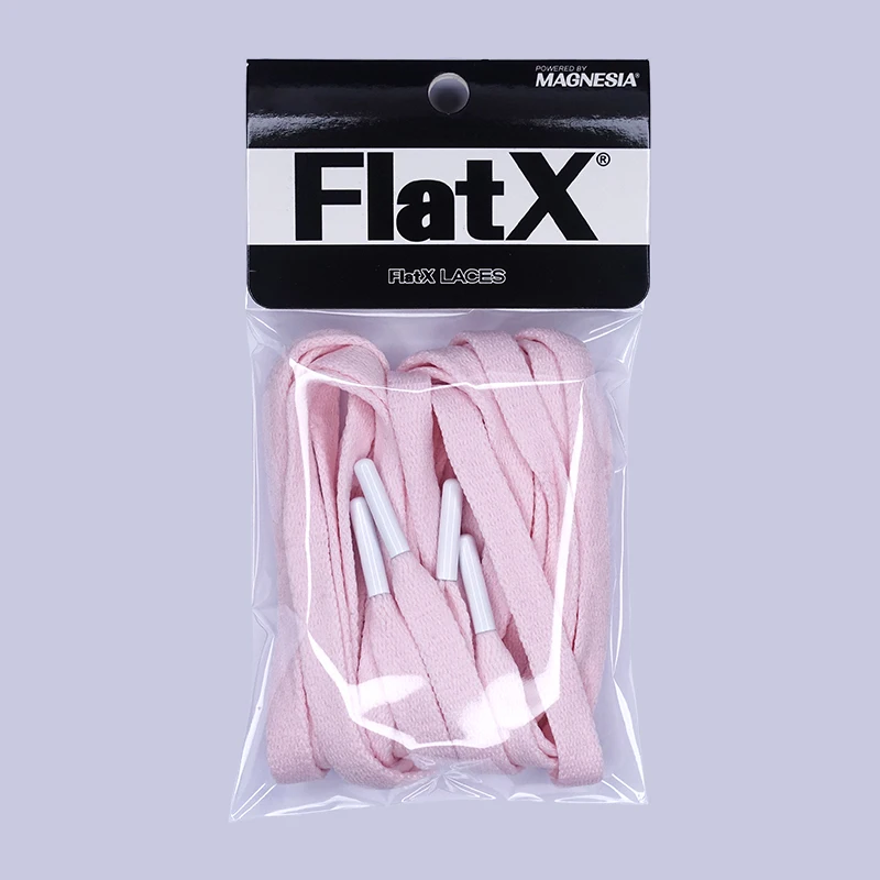 

FlatX 8mm Goddess Pink/ White Color Metal Tips Shoelaces High Quality Professional Sneaker Laces Shoelace Lacet