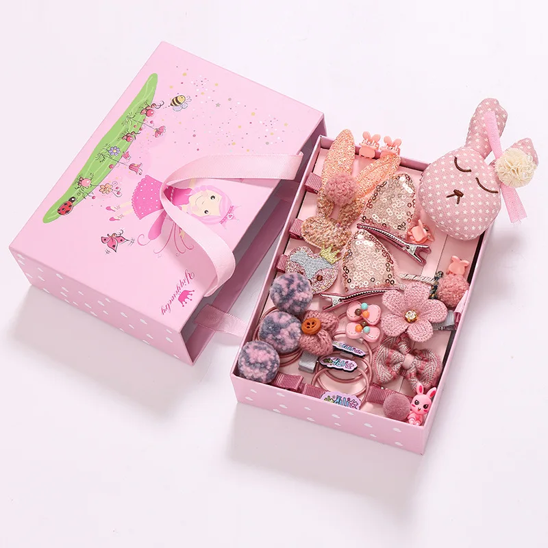 Детская шпилька для волос с милым мультяшным бантом 24 шт. Шпилька набор