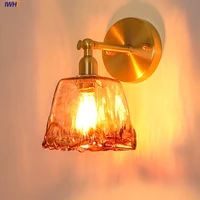 champagne glass copper wall lamp lights concise nordic bedroom wall light japanese style bathroom applique murale luminaire
