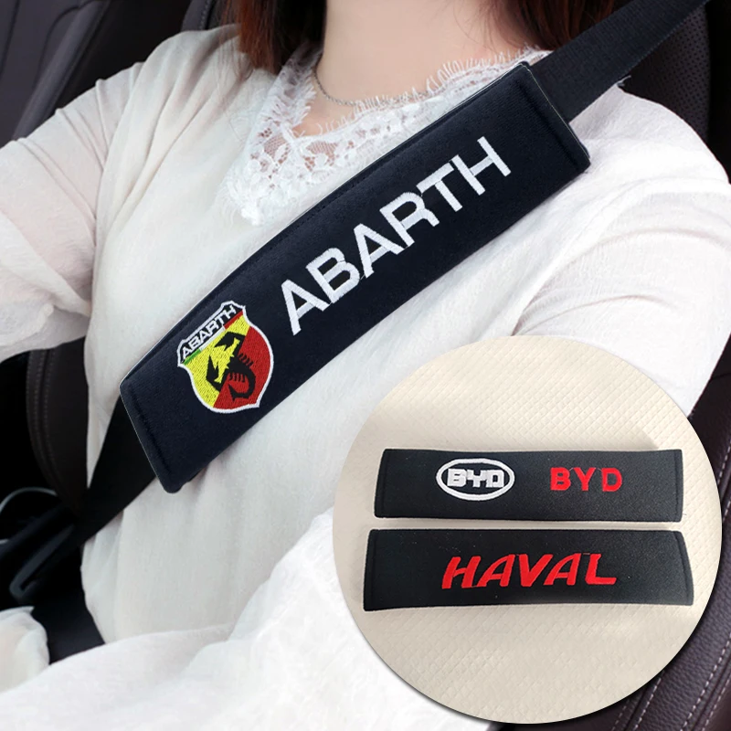 

2pcs Car Badge Seat Belt Shoulder Pads for lada 2105 VESTA niva 2121 4x4 snorkel parachoque priora granta vaz samara 2110 2021
