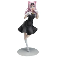 anime kaguya sama love action figures fujiwara chika model ornaments hand made 22 cm pvc collectible toys for gifts in stock