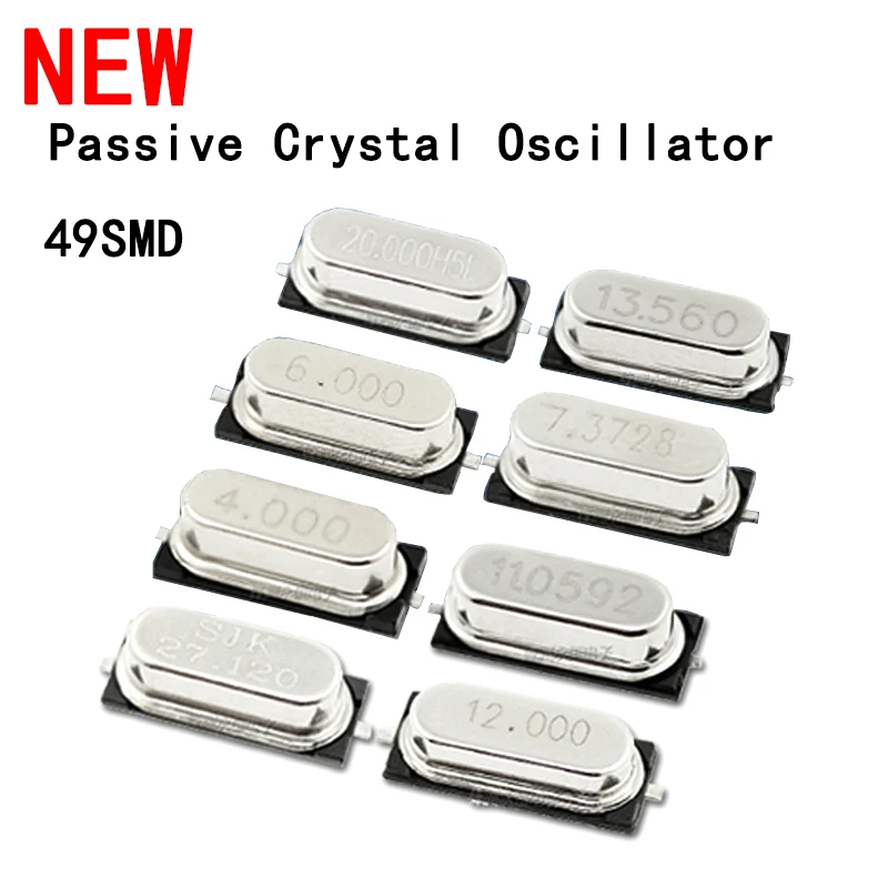 

Пассивный кварцевый генератор 49SMD, 100 шт./лот, 11,0592 м, 12,000 м, 13,560 м, 14,7456 м, 16,000 м, 18,432 м, 20,000 м