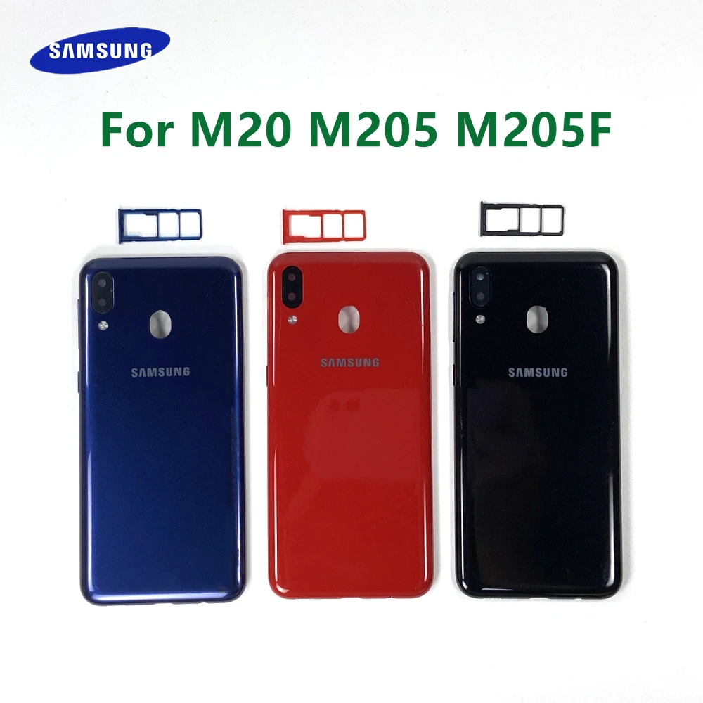 Задняя крышка батарейного отсека для SAMSUNG Galaxy M20 M205 M205F замена корпуса запасные