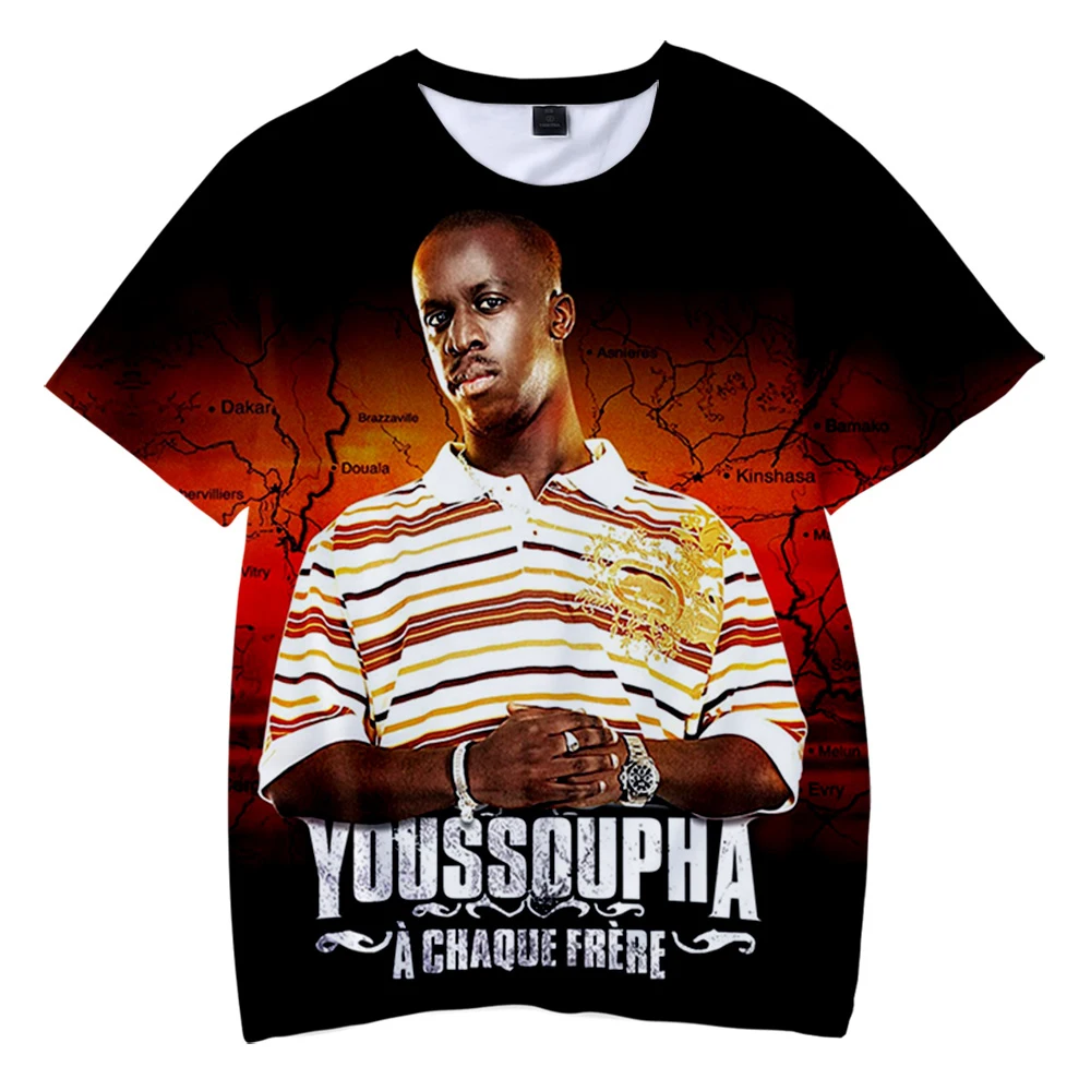 

2021 New Youssoupha 3D Print Children T-shirt Boy Girl Kids Short Sleeve