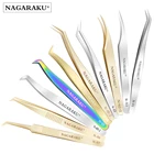 NAGARAKU 20 шт. N-серии пинцет для наращивания ресниц ручной вентиляторы решений объем готовых вентиляторы ресницы 3D пинцеты для точных работ