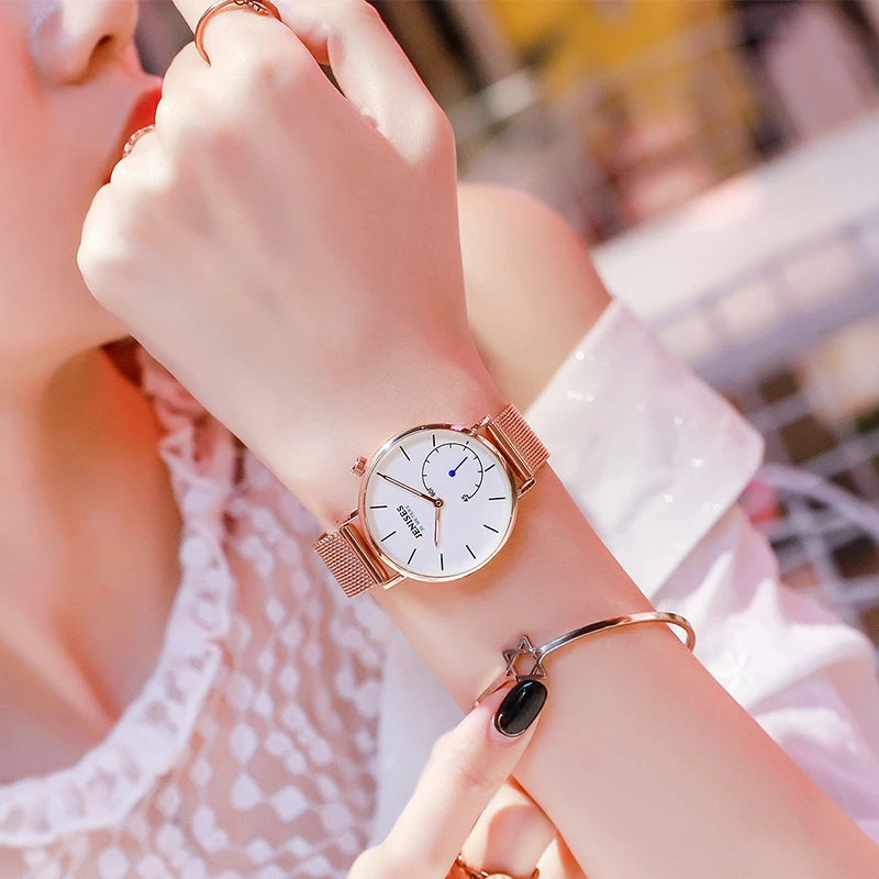 

Watch For Women Stylish Luxury Rose Gold Quartz Watch Woman's High-end Glass Life Waterproof Distinguished