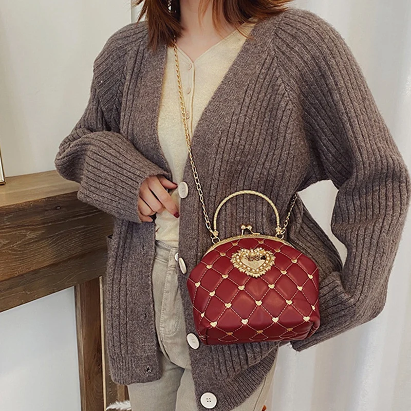 Women's Messenger Bag Retro Pouch Joker Chain Shoulder Handbag |