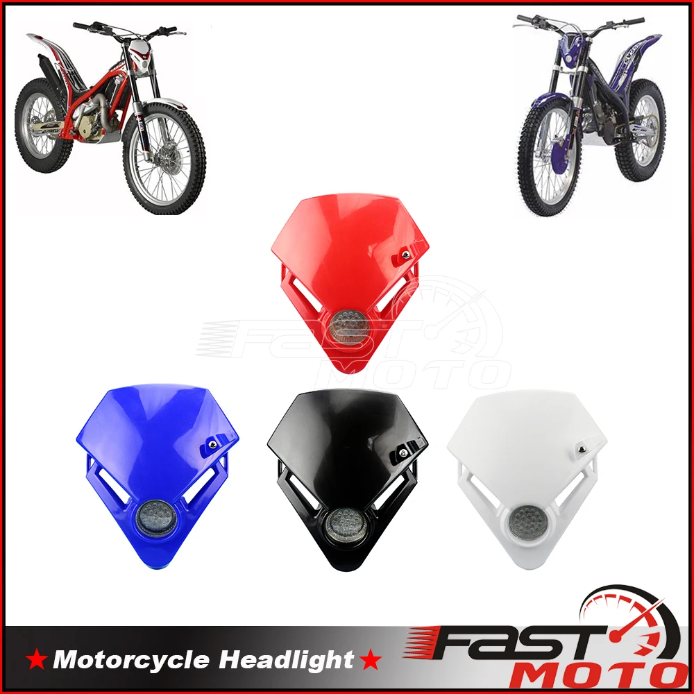 

For Gas Gas TXT Pro EC 280 125 250 300 Red LED Mini Triangle Headlight Motocross Enduro Racing Headlamp Dirt Bikes Headlights