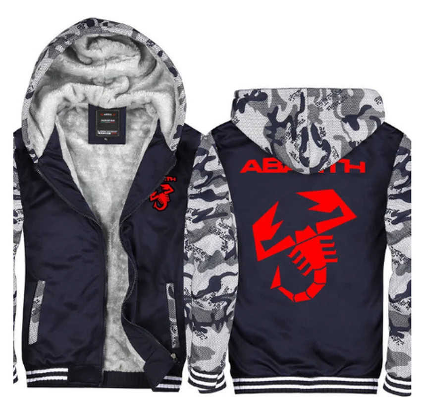 

Winter men Hoodies jacket Thicken Warm for Abarth sweatshirt New style fashion casual coats