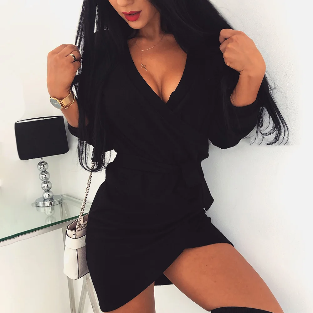 Женское платье с открытыми плечами v образным вырезом сексуальное мини длинным