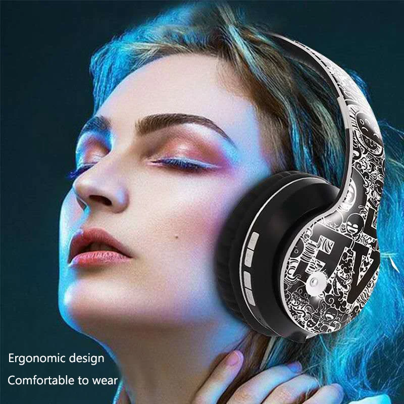 Беспроводная Bluetooth-гарнитура большие бинауральные спортивные наушники