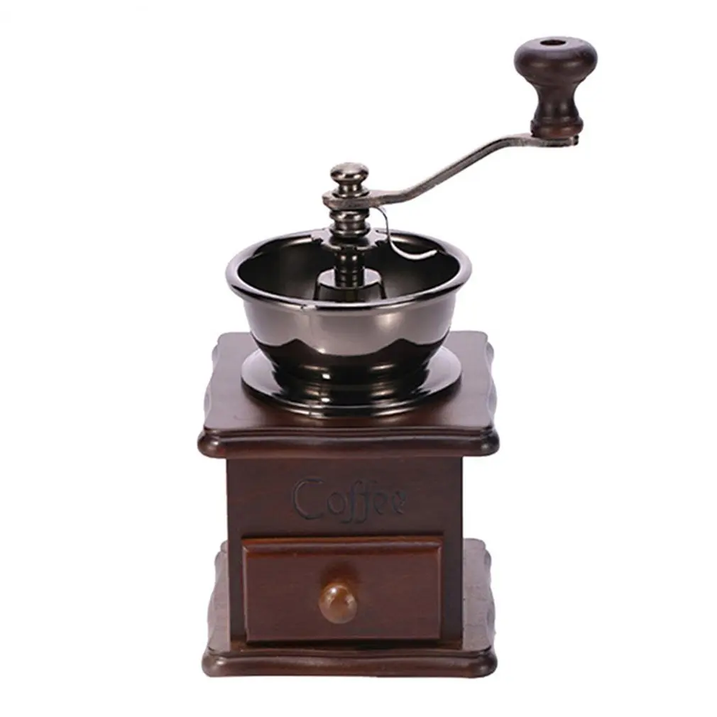 

Retro Manual Coffee Bean Grinder Portable Adjustable Hand Crank Coffee Grinder Home Manual Coffee Grinder