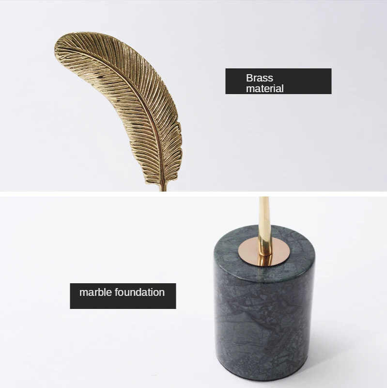 

Marble Copper Leaf Decoration Modern Style Home Decoration Study Window Display European Decor