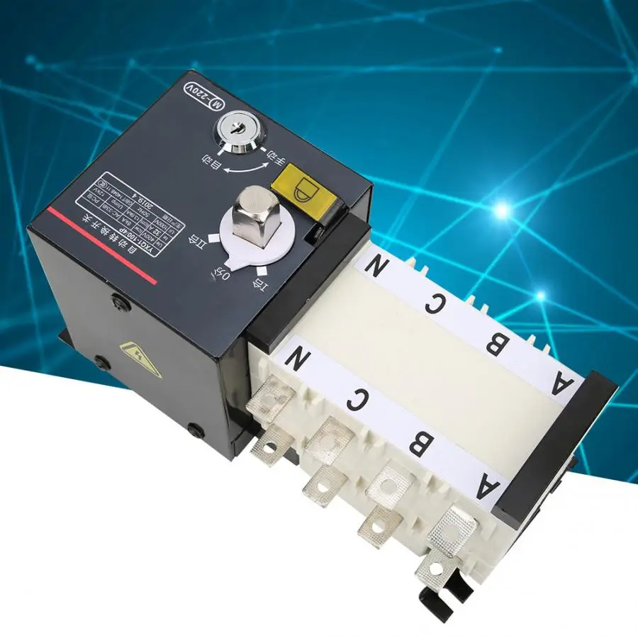 4P двойной переключатель питания автоматический дистанционное управление на