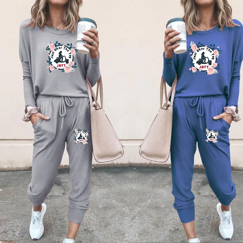 

Женский спортивный костюм с принтом Санта-Клауса, 7 цветов