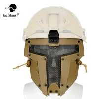 tactical iron warrior mask full face steel mesh tpe impact resistant protect breathable qr lightweight mask hunting accessories