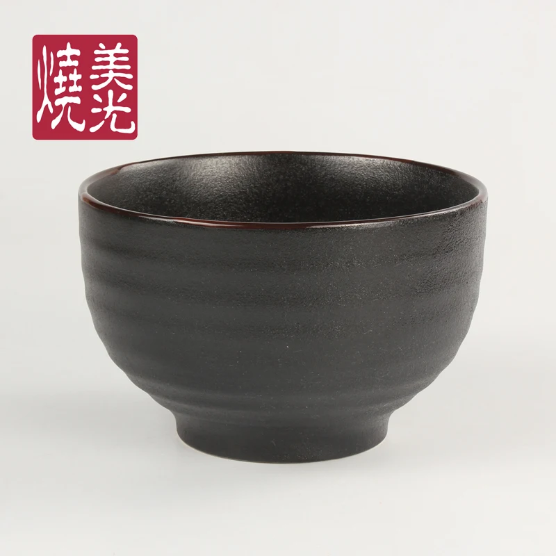 Японская Корейская посуда креативный матовый черный керамический рисовый суп