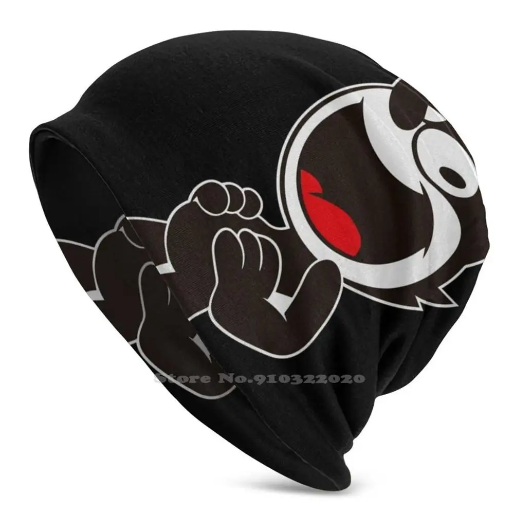 

New Diy Print Beanies Hats Winter Hedging Cap Felix Tv Series Cartoons Tv Series Animation Cartoon Black Cat Black Cat Felix