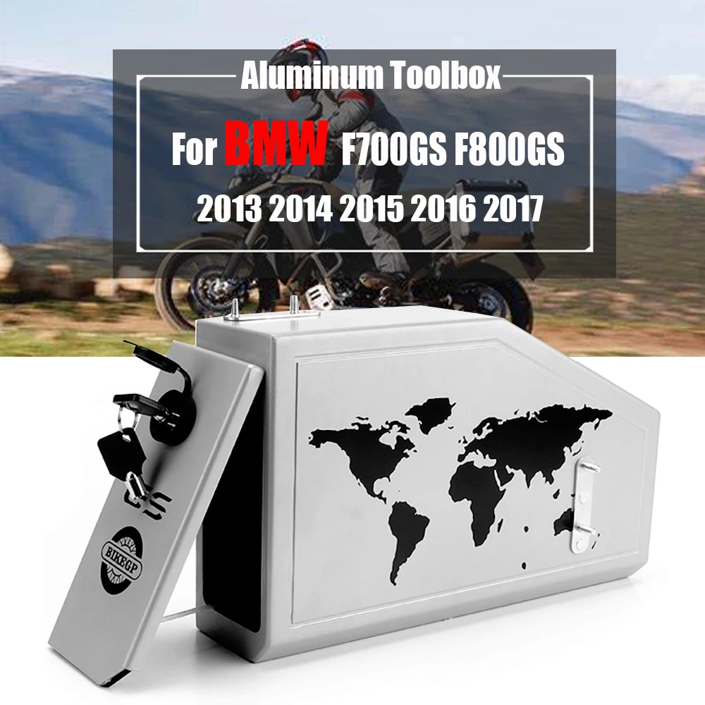 

For BMW F 800 GS F700GS F800 GS F800GS F 800GS 2013-2017 Tool Box Decorative Aluminum Box Toolbox 5 Liters for Left Side Bracket