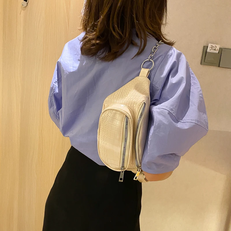 Bag women's 2020 bag new waist female chest shoulder diagonal fashion chain belt small ladies wallet |