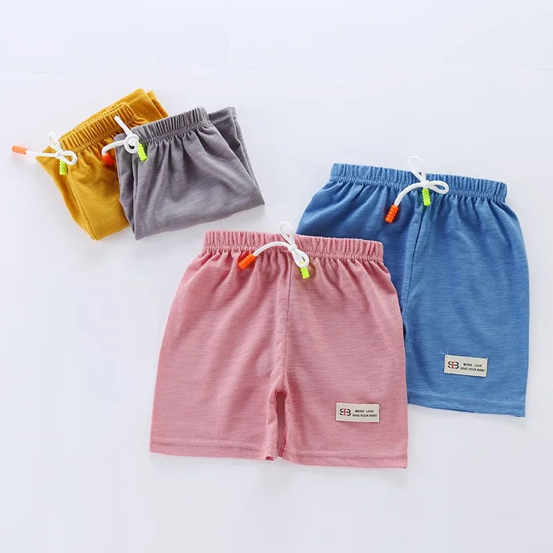 

Baby Summer Shorts Kids Boys Girls Cotton Sport Shorts Kids Panties Toddler Beach Short Pants Solid Color Bottom 0-6y Clothing