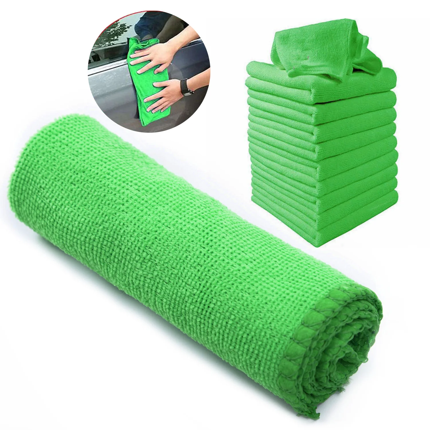 

10 pcs Towel Dishcloth Microfiber Detailing Washing Cleaning Absorbent