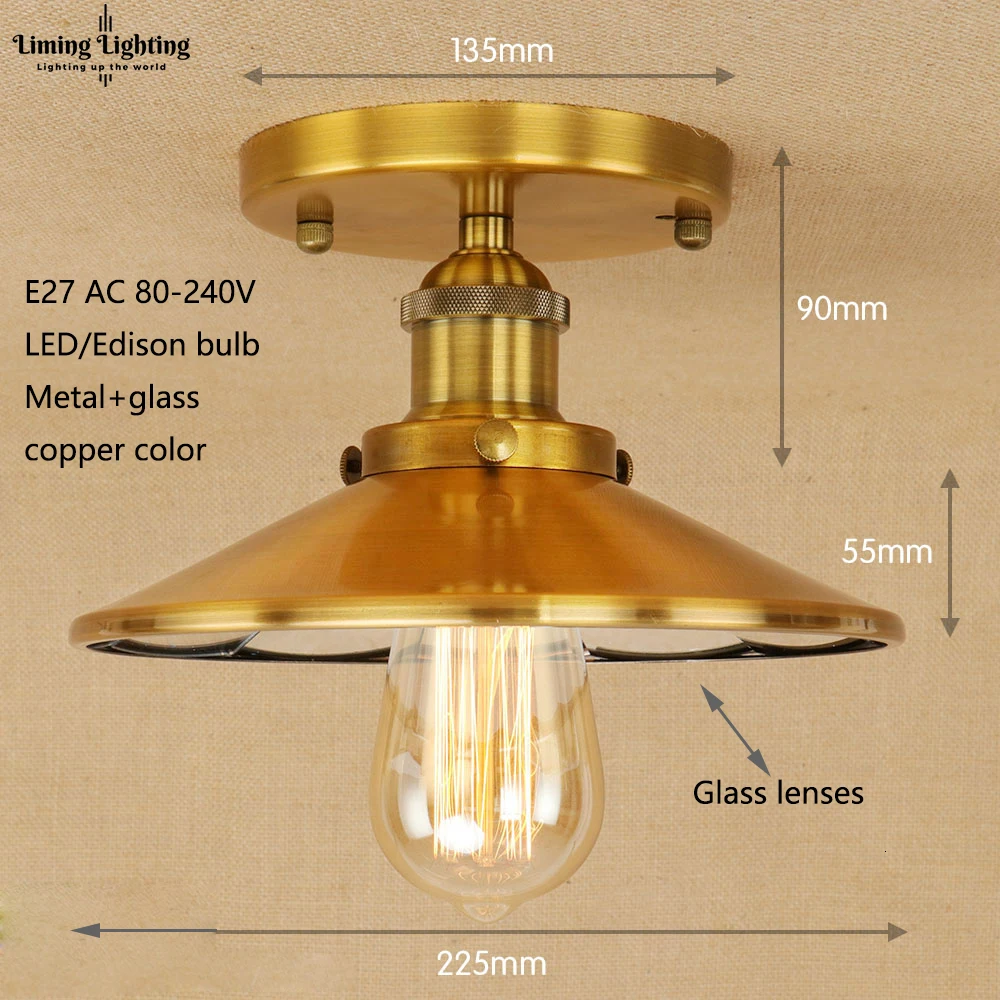 Лофт винтажные потолочные светильники Lamparas De Techo Lustre Luminaria Abajur комнатная потолочная лампа освещение Промышленное освещение для гостиной