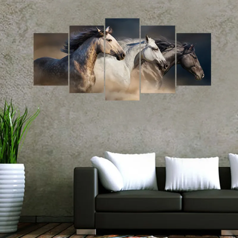 

Wall Sticker Galloping Horse Pattern PVC Self-Adhesive Removable Stickers Living Room Bedroom Decorative Wallpaper Home Decor