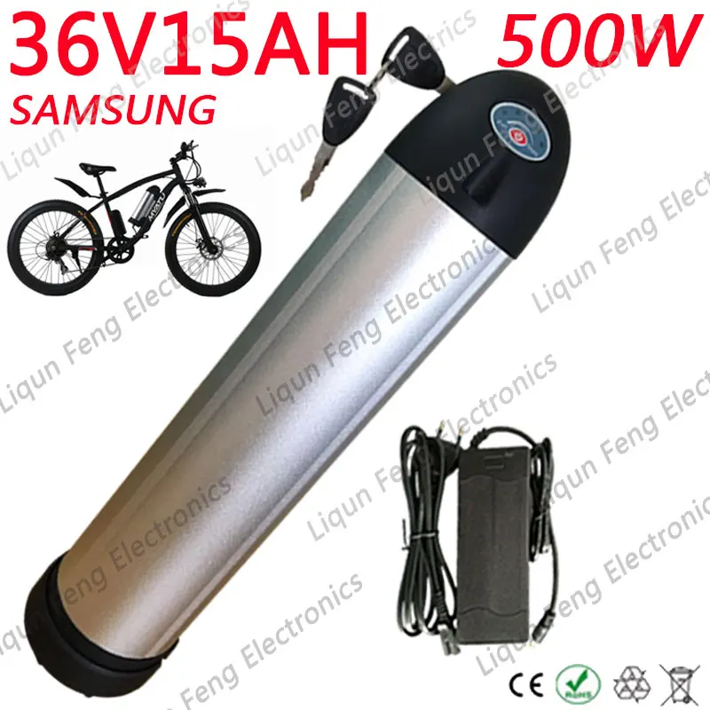 36 в 15 Ач бутылка для воды электрический велосипед литий ионный аккумулятор 18650 500