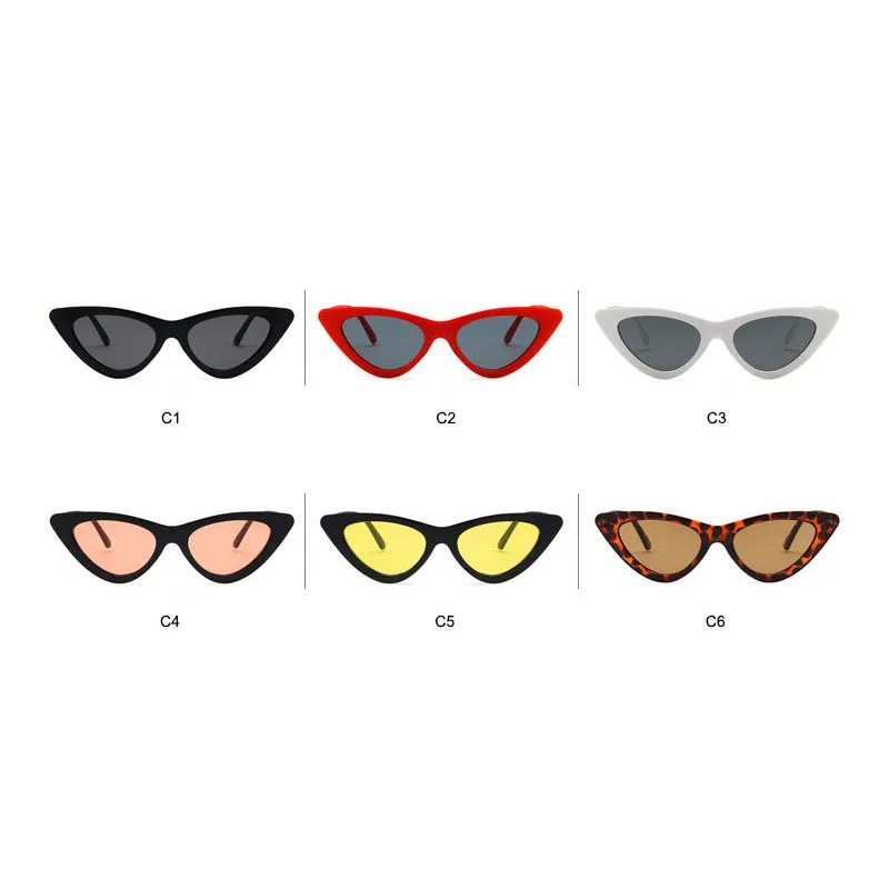 New Retro Fashion Sexy Cat Eye Sunglasses Women Brand Designer Vintage Shades for Ladies Eyewear UV400
