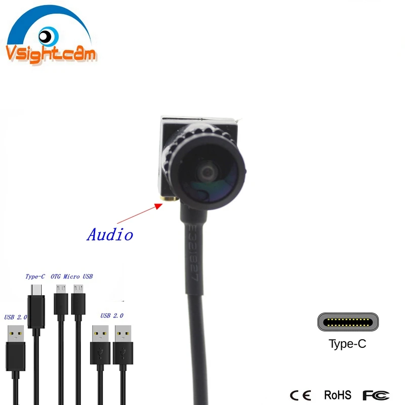 1080P широкоугольная Micro USB камера с аудио OTG CCTV для Android мобильных телефонов мини