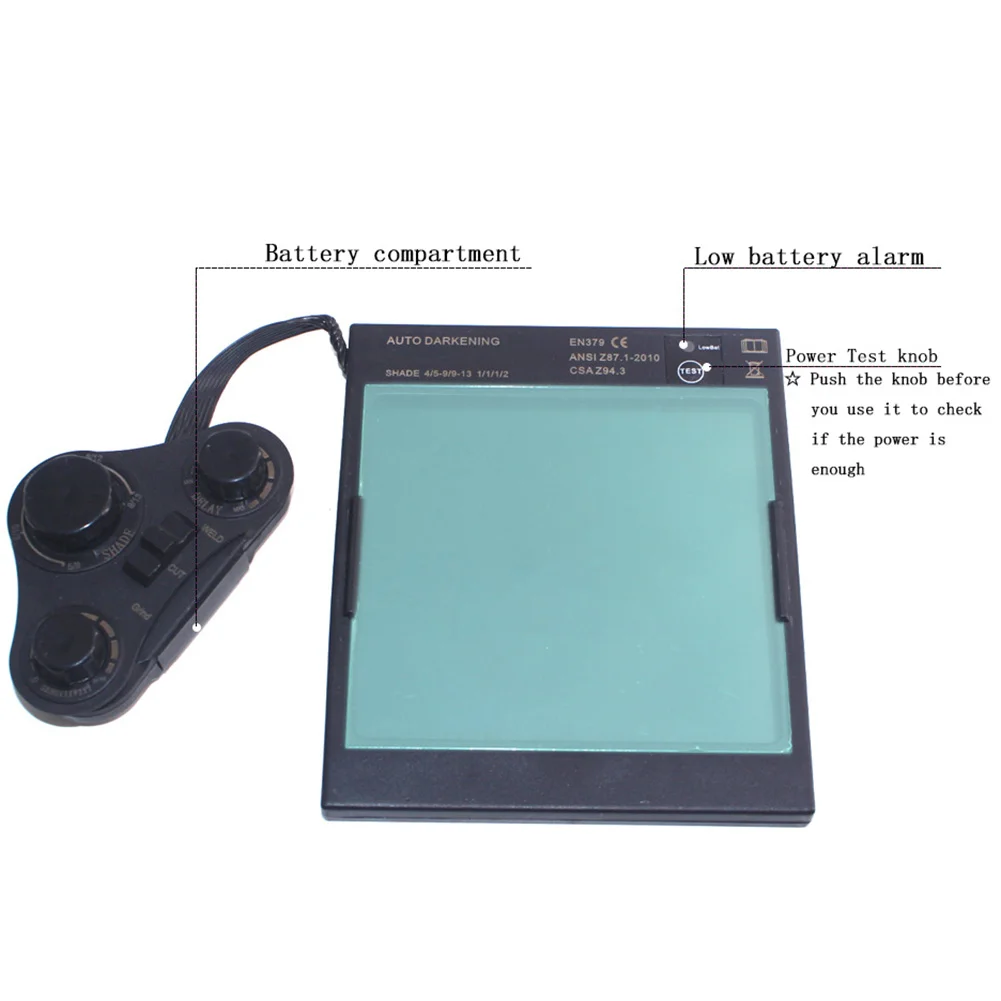 

4 Arc Protecter TIG MIG Auto Darkening Cap Helmet Solar Big View Lens Welding Lens Welding for mask Grinding