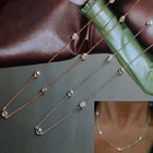 Ожерелье-цепочка женское из серебра с фианитами AAAA, 2015